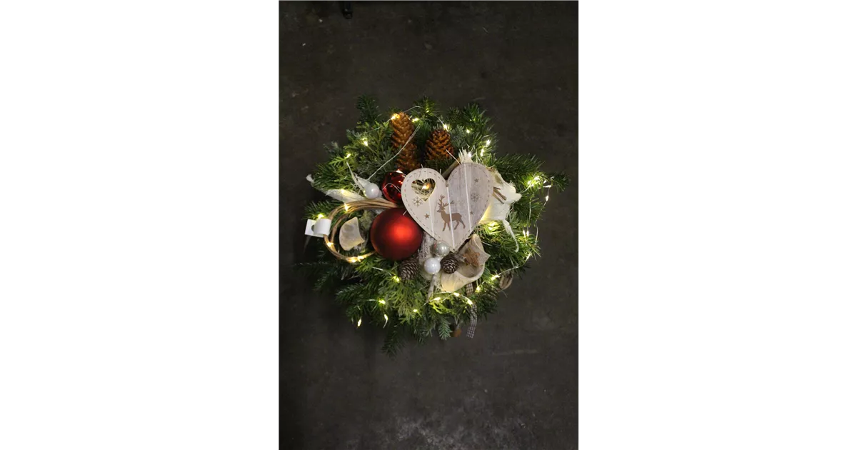 Weihnachtsstrauß XL, mit LED Lichterkette