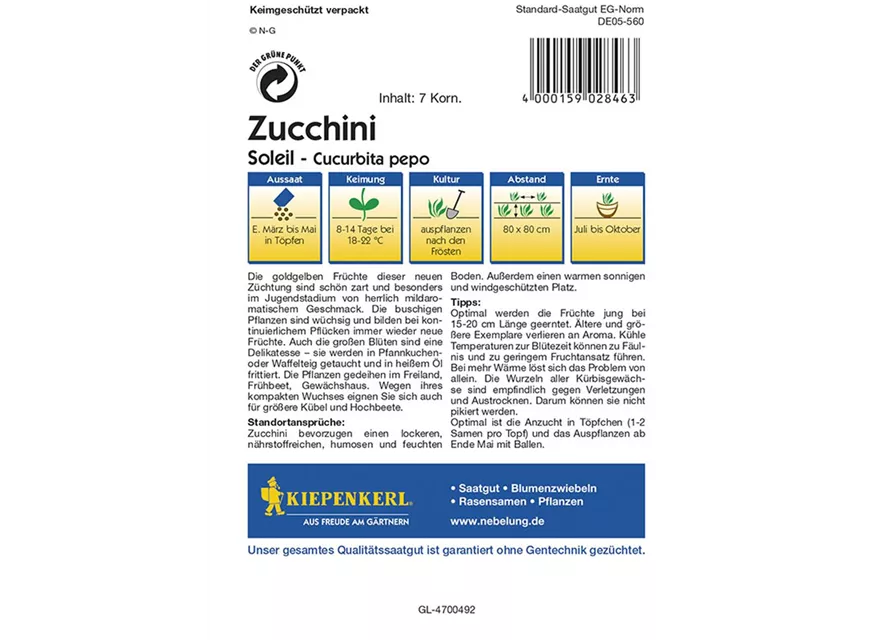Zucchini Soleil KIE-G