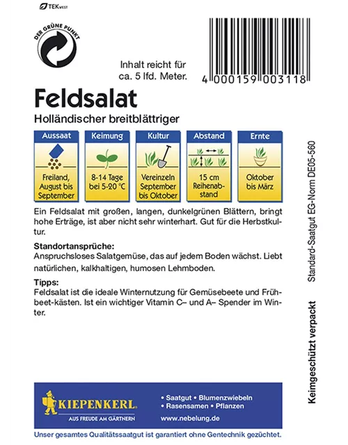 Feldsalat Holl.Breitbl. Preisgruppe C