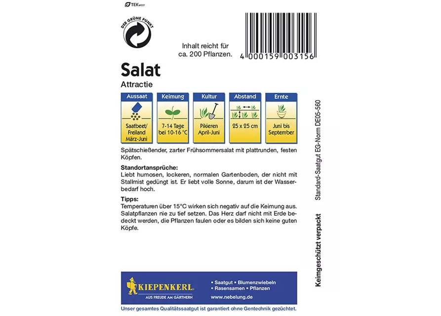 Kopfsalat Attractie Preisgruppe B