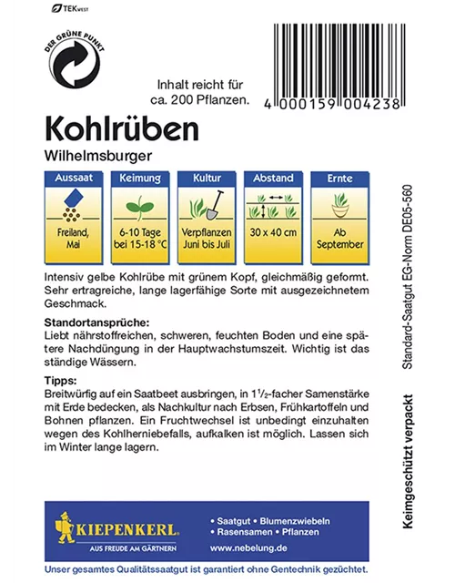 Kohlruebe Wilhelmsburger Preisgruppe B