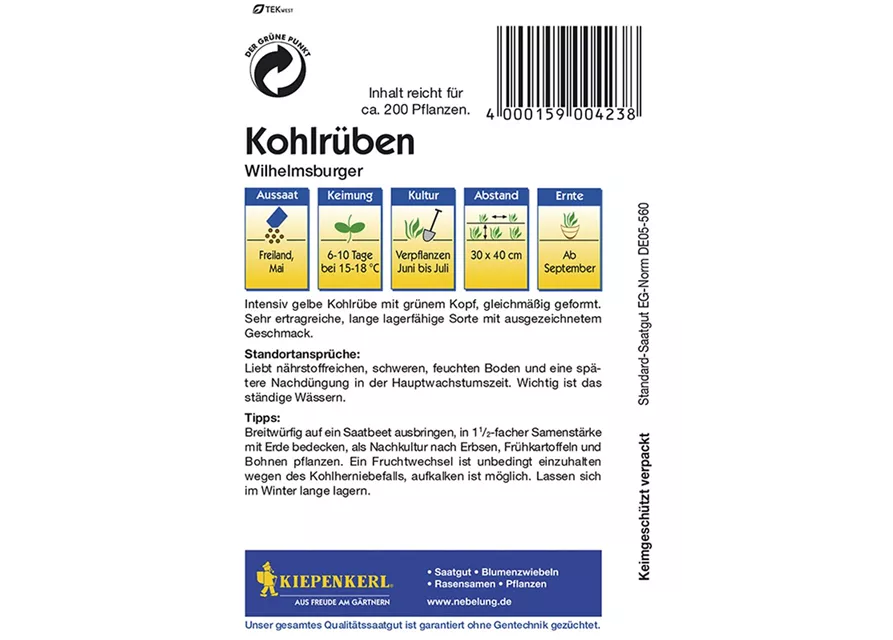 Kohlruebe Wilhelmsburger Preisgruppe B